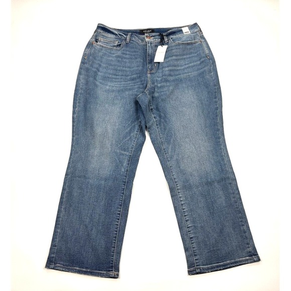 Judy Blue High Waist Straight Leg Jeans Women‎ 18W NWT 5-Pockets Cotton 8602 MB